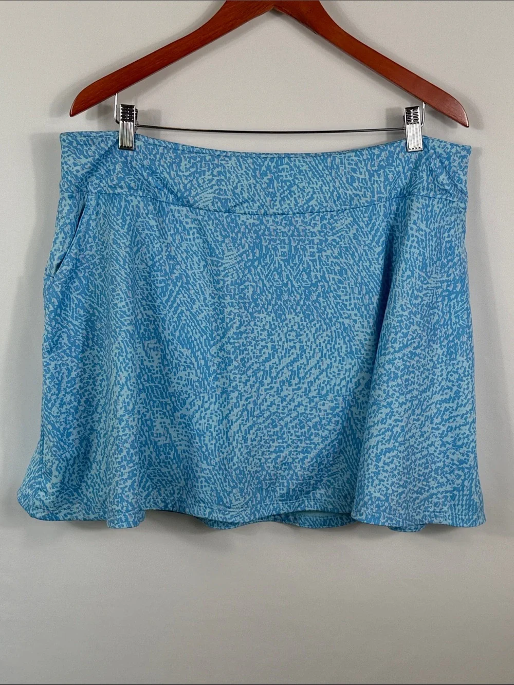 adidas Light Blue Printed Golf or tennis Athletic Skort. Pockets. Womens Size XL